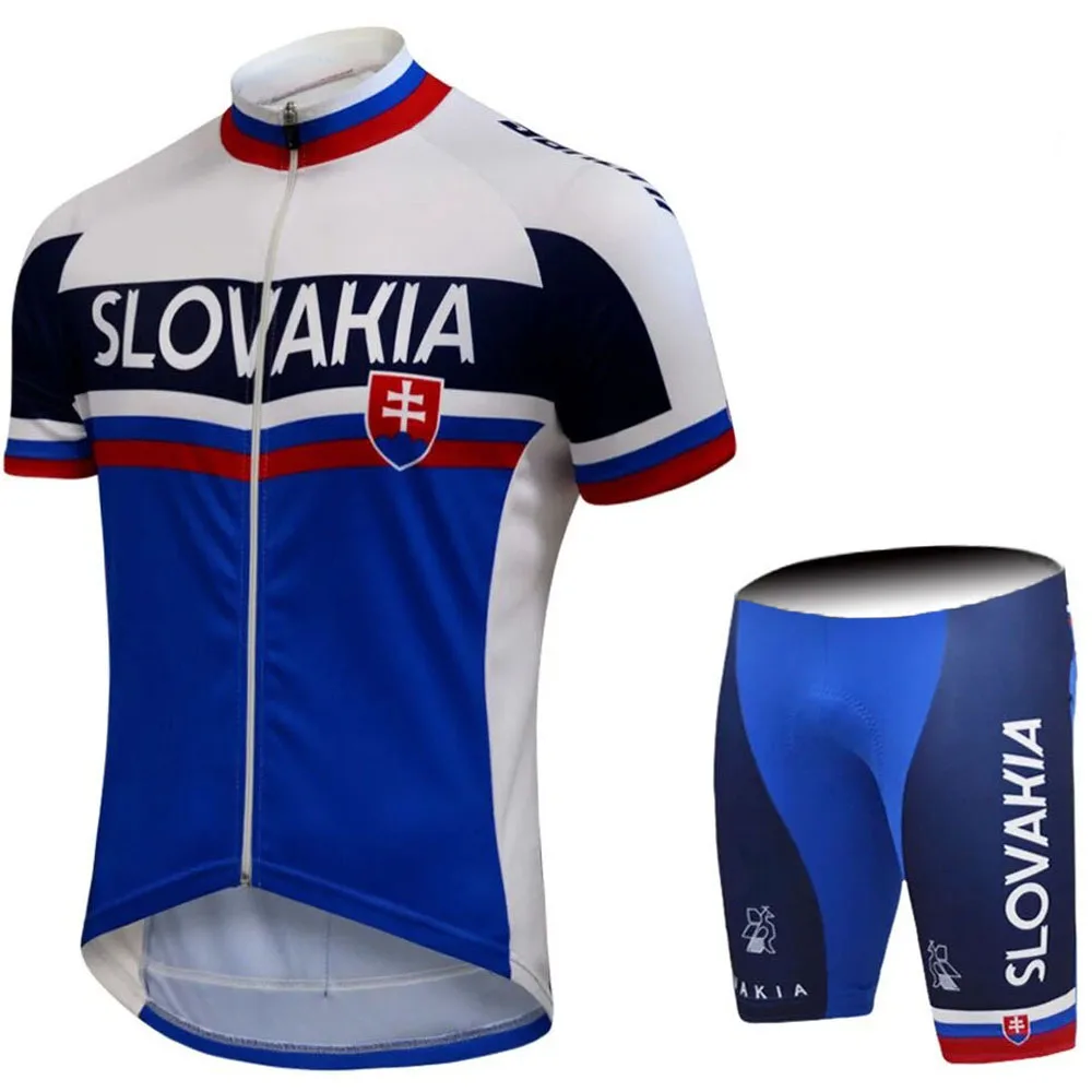 Slovaka Cycling Jersey Set Slovakian National Team Clothing Men Road Bike Shirt Suit Bicycle Shorts MTB Sport Wear|Велосипедные