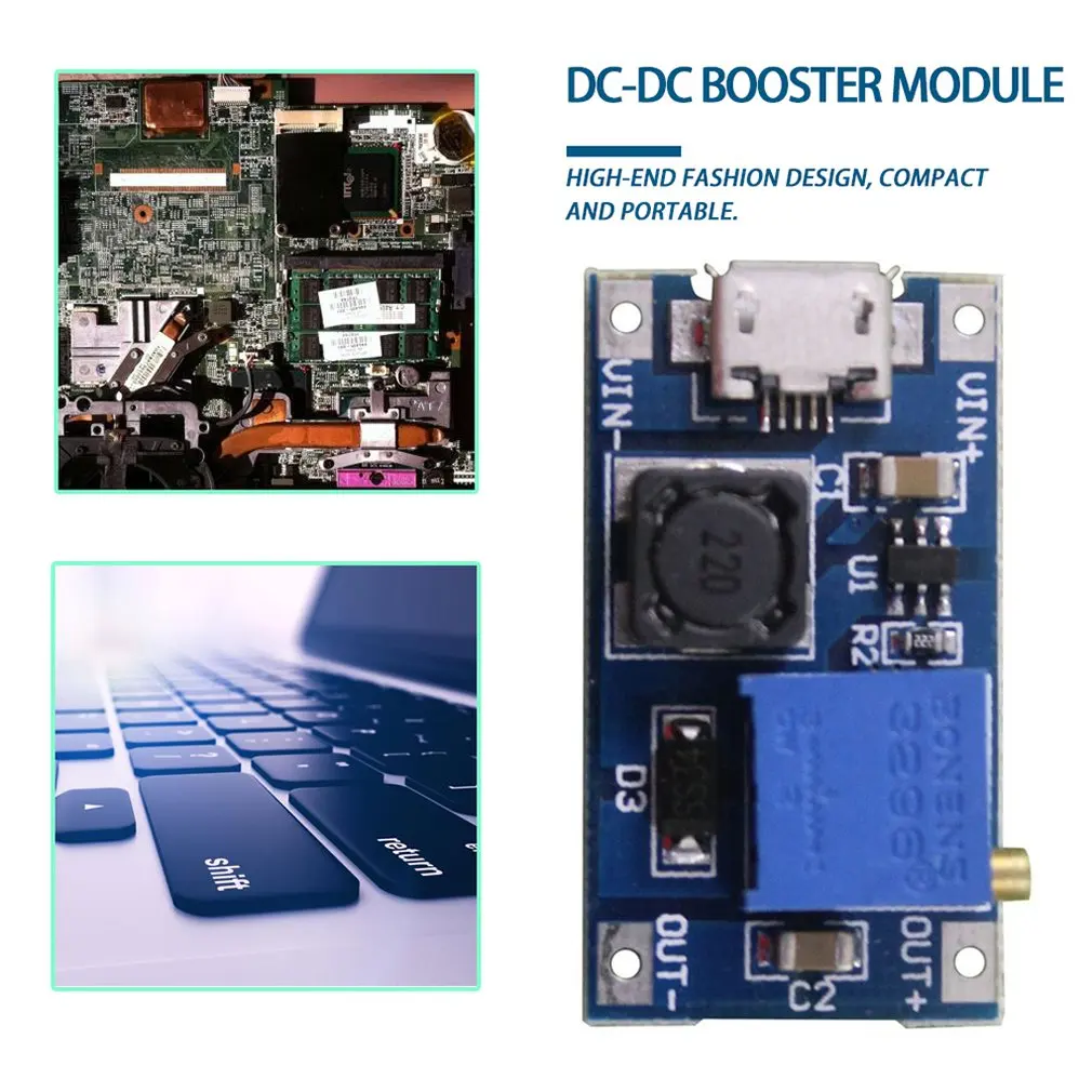 2019 2A Max для DC-DC Повышающий Модуль преобразования 2 V-24 V до 5 V-28 Выход | Обустройство