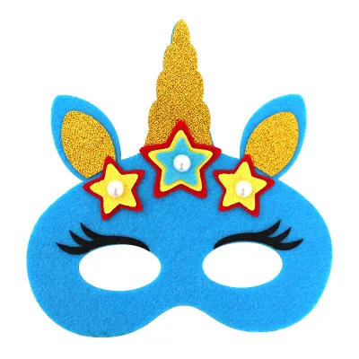 

Unicorn Eye Mask Christmas Decorations For Home Table Disposable Paper Half Dace Mask Baby Shower Deco Anniversaire Masquerade