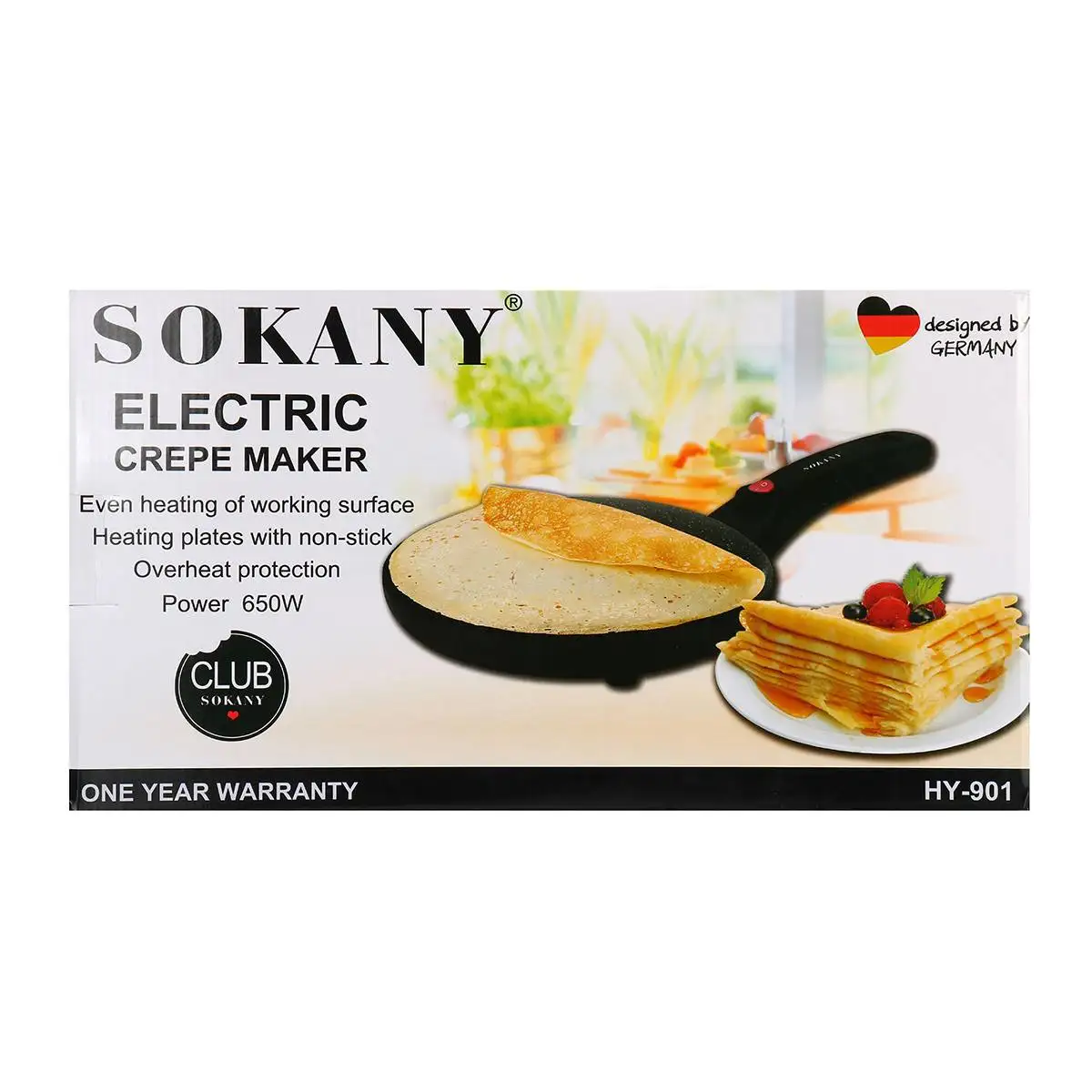 

Sokany 220V Electric Crepe Maker Machine Pancake Pan Non-Stick Griddle Baking Pan Cake Machine Kitchen Cooking Pan Pie Frying