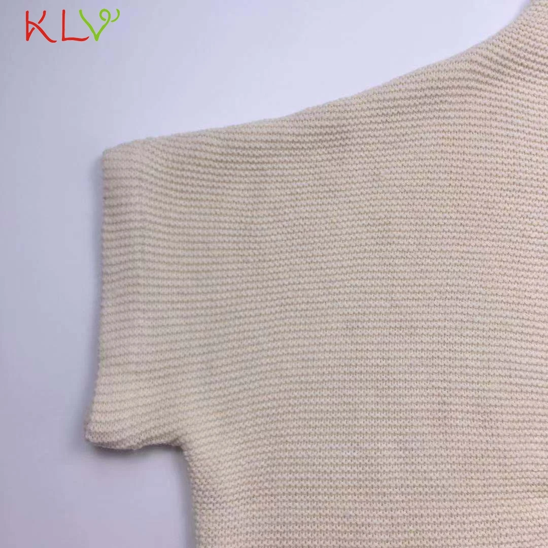 

Women Sweater Hooded Solid Color Loose Half Sleeve Knitted Jacket Pullover Top Winter Casual 2019 Plus Size Korean Clothes 19Jul