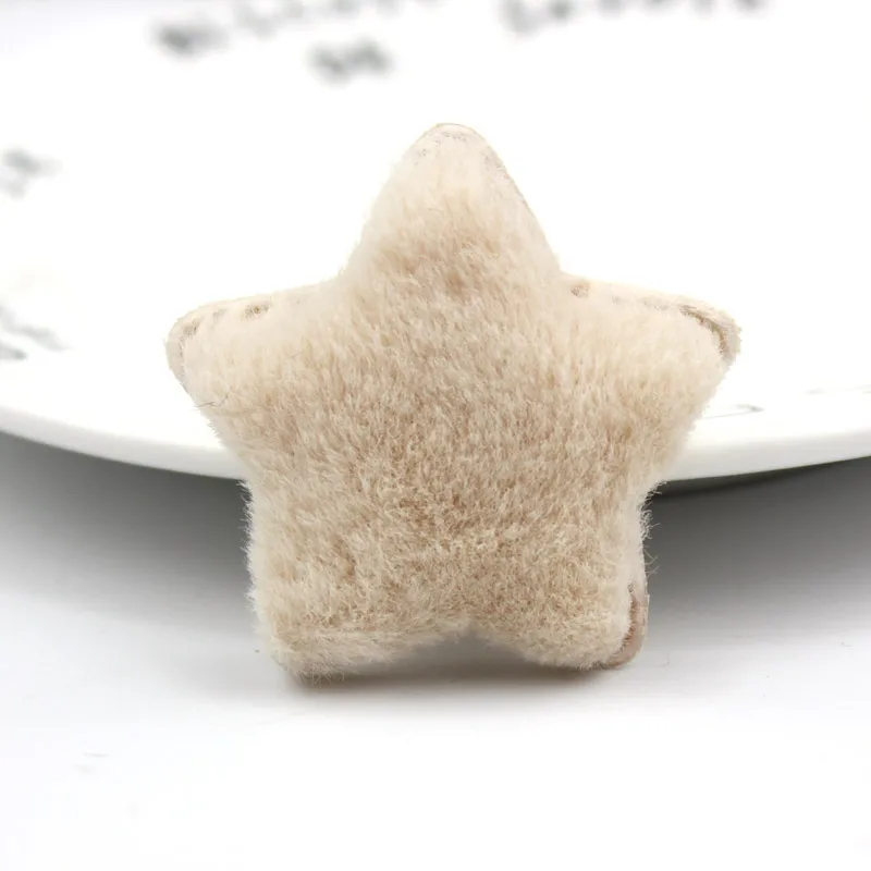 24 шт. 5 см пушистые аппликации в форме звезды для детского ремесла заколки волос