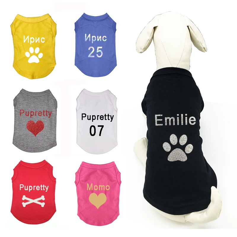 Индивидуальные рубашки для домашних питомцев летняя одежда щенков милая