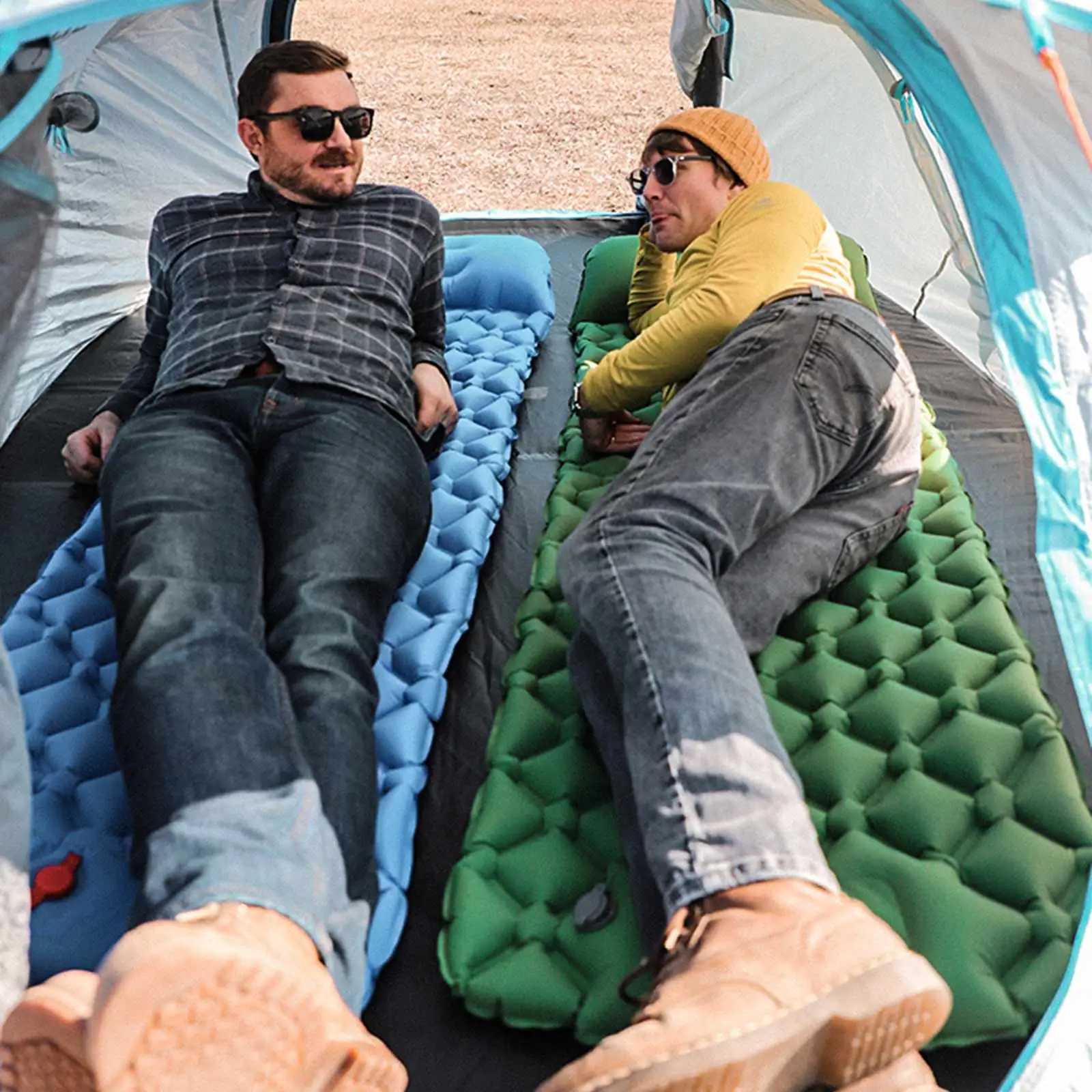 

Inflatable Mattress Ultralight Waterproof Compact Air Mat Single Sleeping Pad Travel Folding Portable Camping Pad