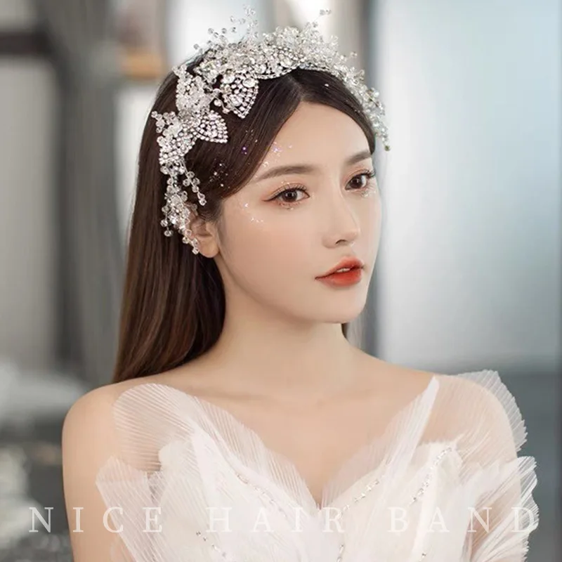 Тиара со стразами для невесты Корейская Милая обруч волос повязки на голову