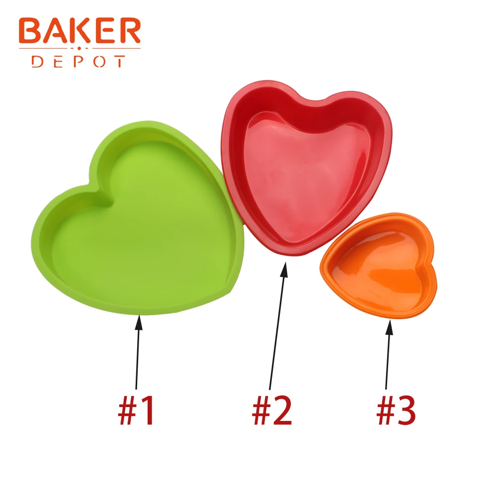 BAKER DEPOT, силиконовая форма для торта, сердце, форма для выпечки тортов, большие торты, хлебная выпечка, инструмент для кекса, форма для пиццы, сделай сам, на день рождения