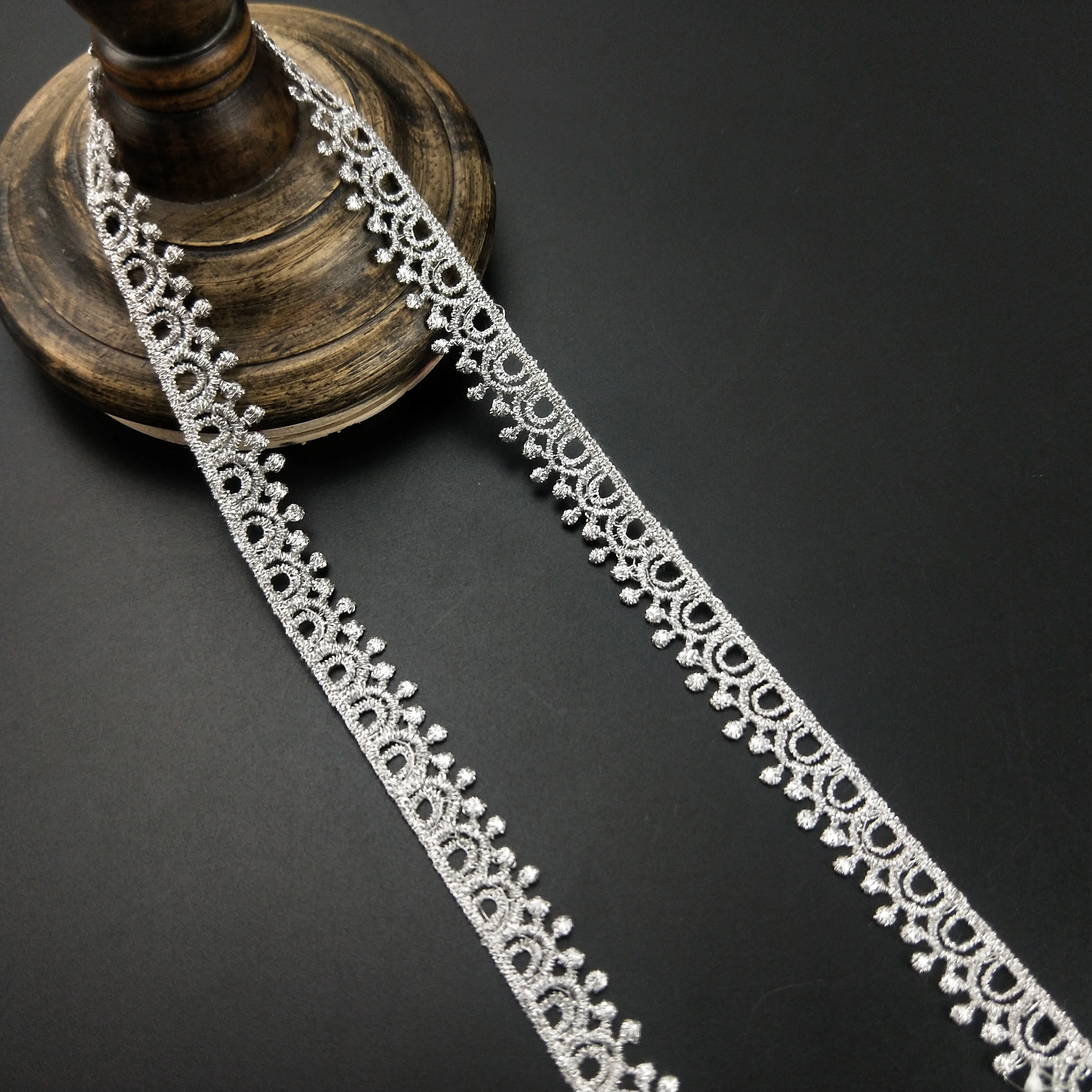 10Y горячая Распродажа серебряная кружевная маленькая лента аксессуары для