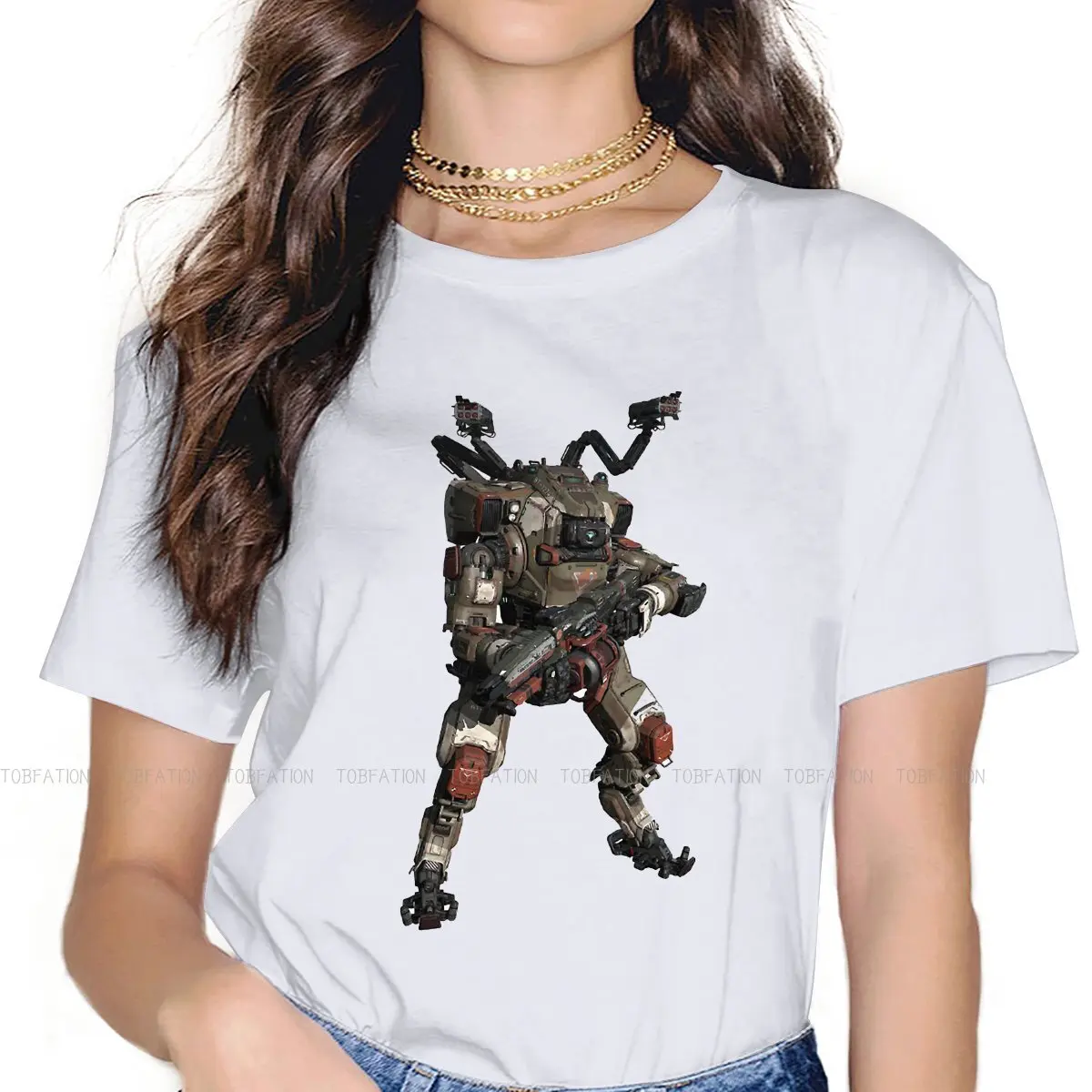 

BT O Neck TShirt Titanfall Titan Pilot Grave IMC The Militia Game Pure Cotton T Shirt Woman 4XL Fashion Oversized Big Sale