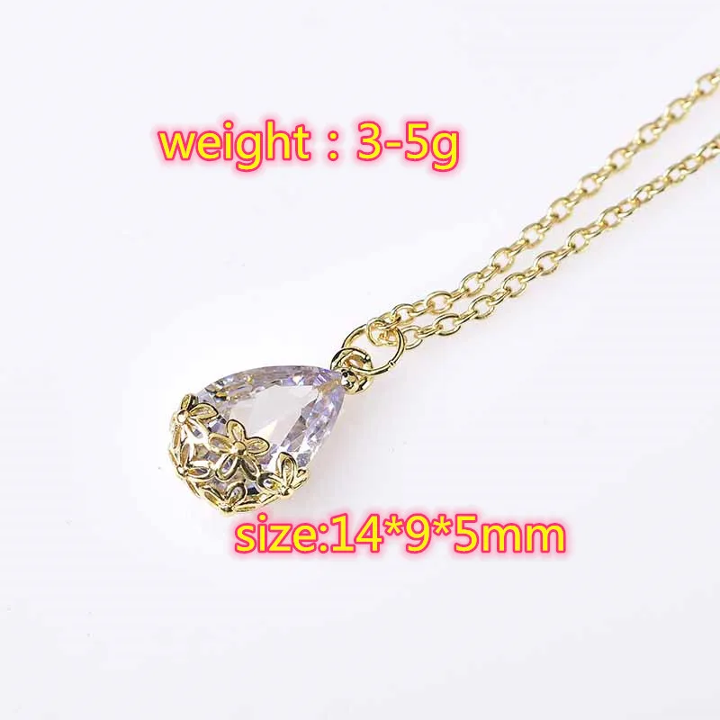 

Fashion Artificial Crystal Necklaces Pendant Love GemsCan Add Charm For women Jewelry Love Memory Necklace Valentine's Day Gift