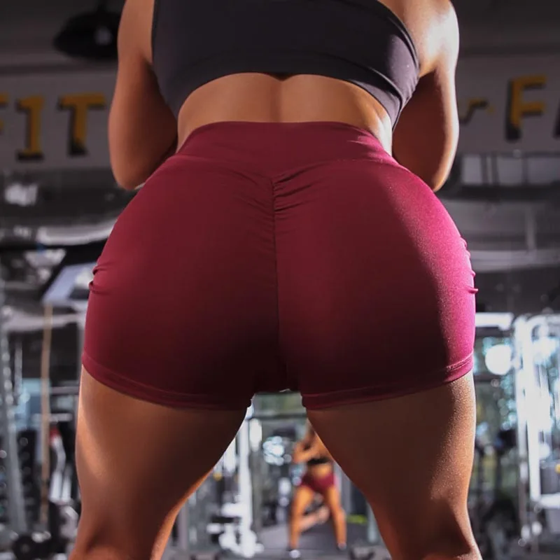 Женские сексуальные шорты с высокой талией летние для тренировок пуш-ап и