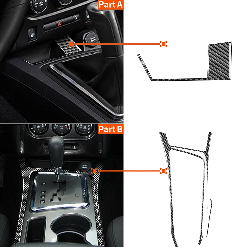 

3pcs/set Water Cup Holder & Storage Box & Gear Shift Panel Frame Cover Trim Sticker fit for Jeep Compass/Patriot 2011-16