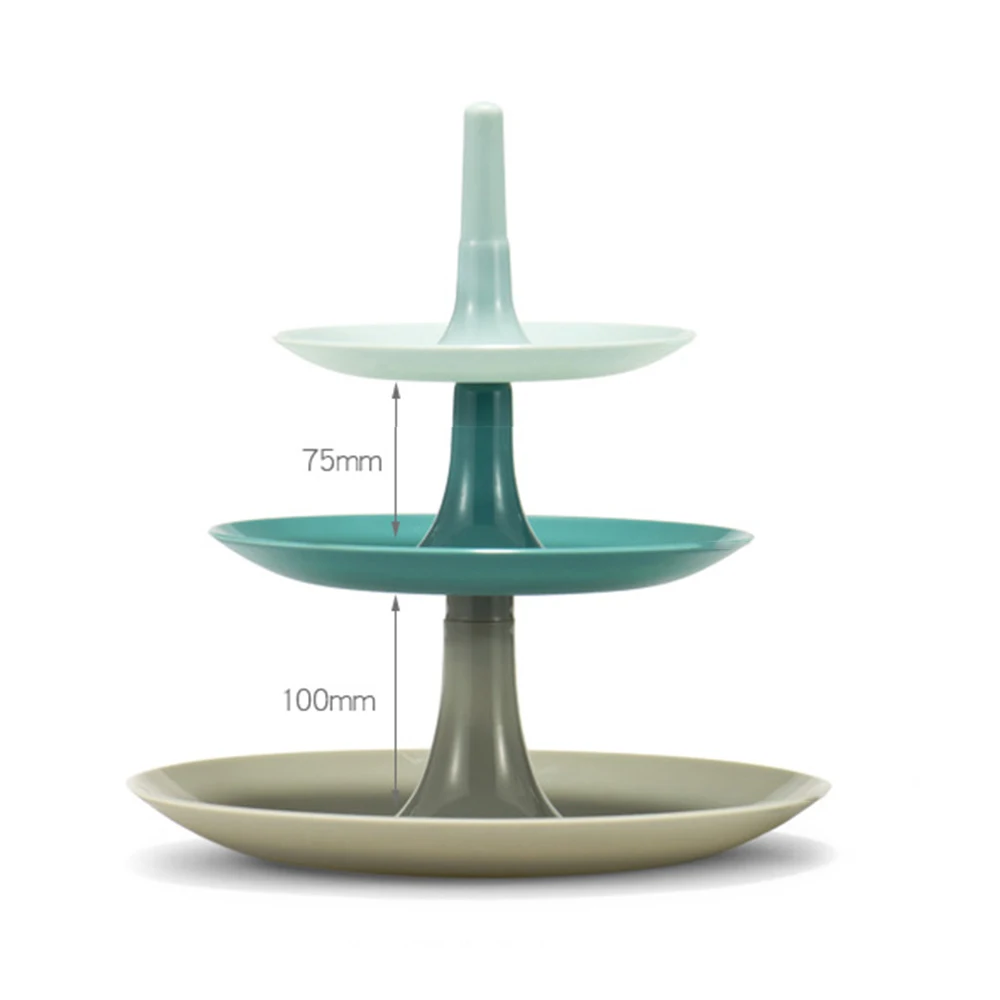 3 ярусная пластиковая Фруктовая тарелка подставка для торта вечерние украшения