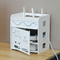 punch free table sundries cardboard storage box wifi router socket storage paper material rack multifunction living room e11679