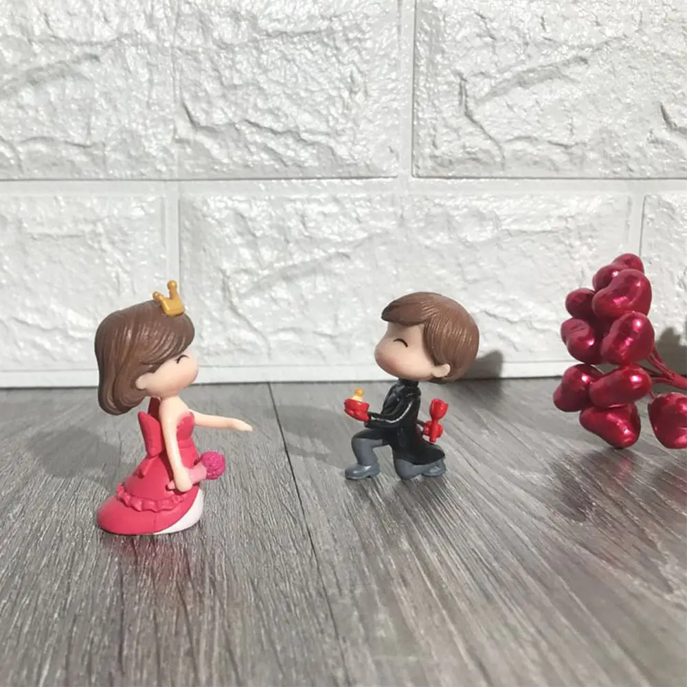 Романтические парные фигурки из ПВХ ремесленные полимерные куклы милые