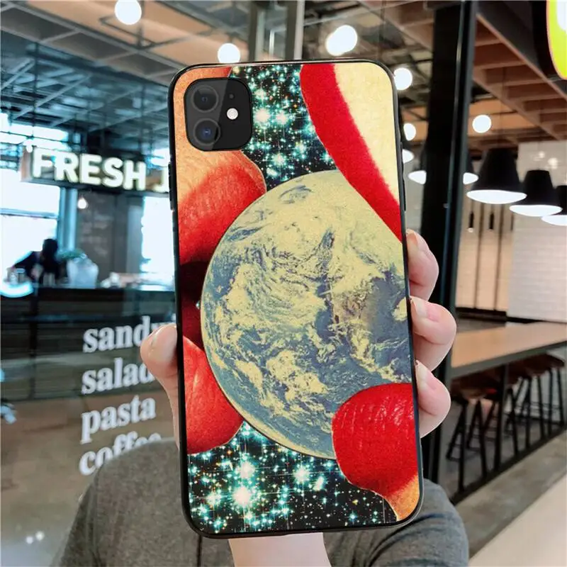 funny space moon astronaut phone case for iphone 12 pro max mini 11 pro xs max 8 7 6 6s plus x 5s se 2020 xr case free global shipping
