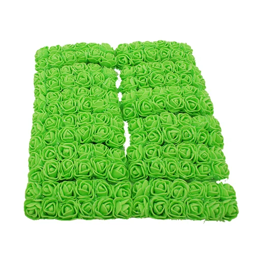 green 12/36/72/144 ПК msj 2 см Искусственный цветок розы пены, украшение из искусственных цветов для семьи Свадебная вечеринка украшения поддельные роза цветы из пены с цветочным рисунком - Цвет: green