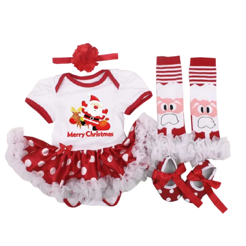 Рождественские костюмы для малышей Одежда младенцев одежда маленьких девочек