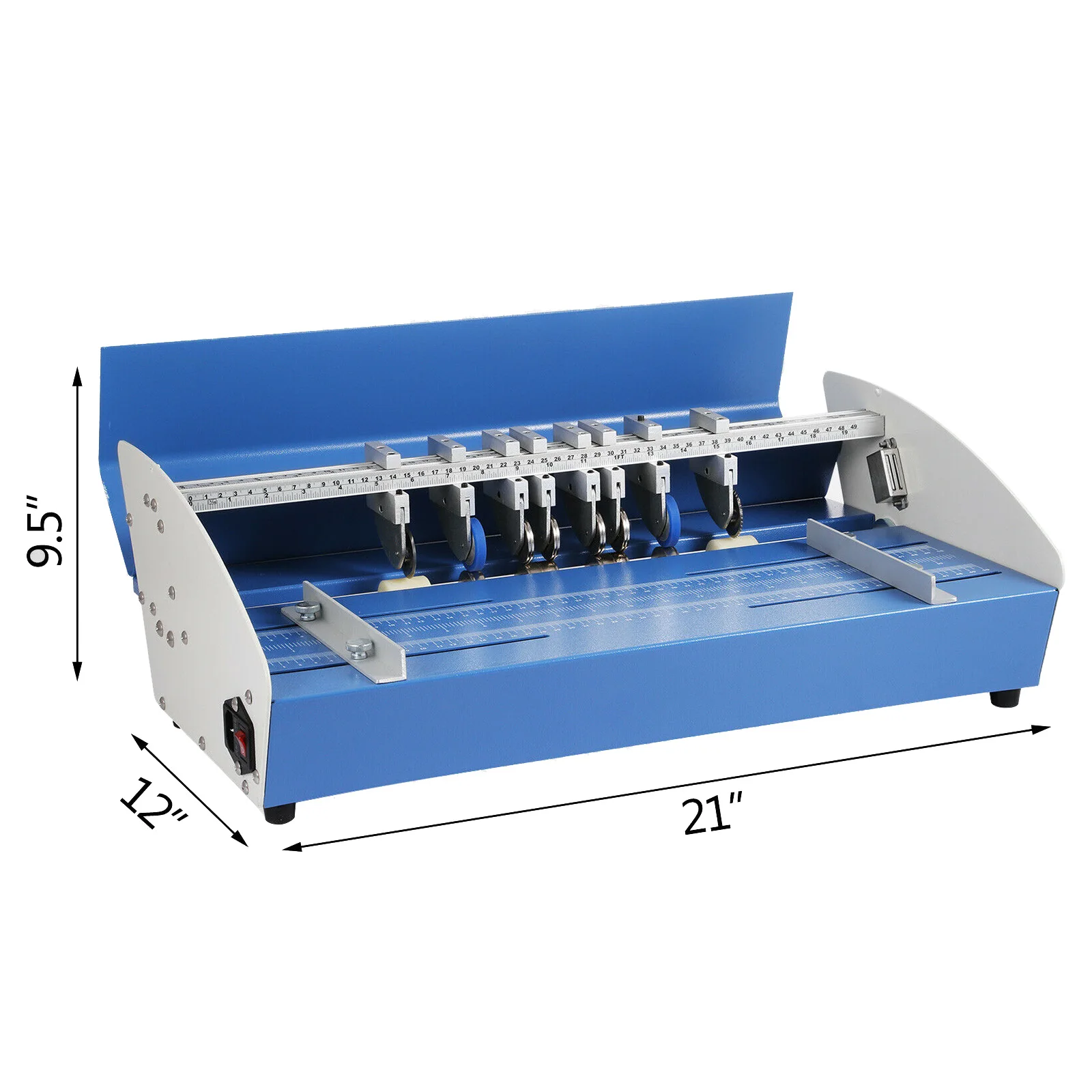 VEVOR-tarjeta de M&aacute;quina de plegado de papel el&eacute;ctrica plegable, 520mm, 5 en 1, corte de l&iacute;nea punteada, puntuaci&oacute;n, Creaser, bloqueo de escritorio de Metal, Oficina-5
