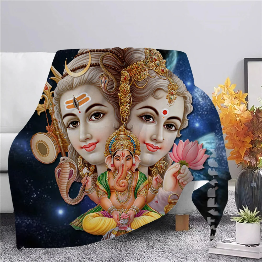 

Фланелевое Одеяло CLOOCL God of Wisdom Ganeshas, 3D одеяло с принтом Властелина, Шива, ворсовое офисное покрывало для сна, одеяло для пикника