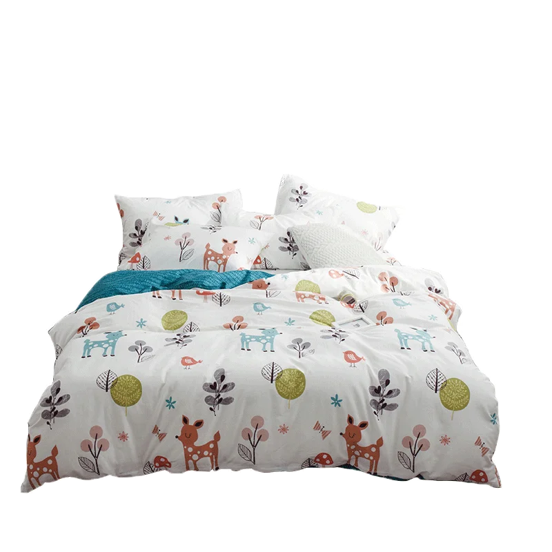 Sisher мягкий хлопковый комплект постельного белья милый мультяшный детский