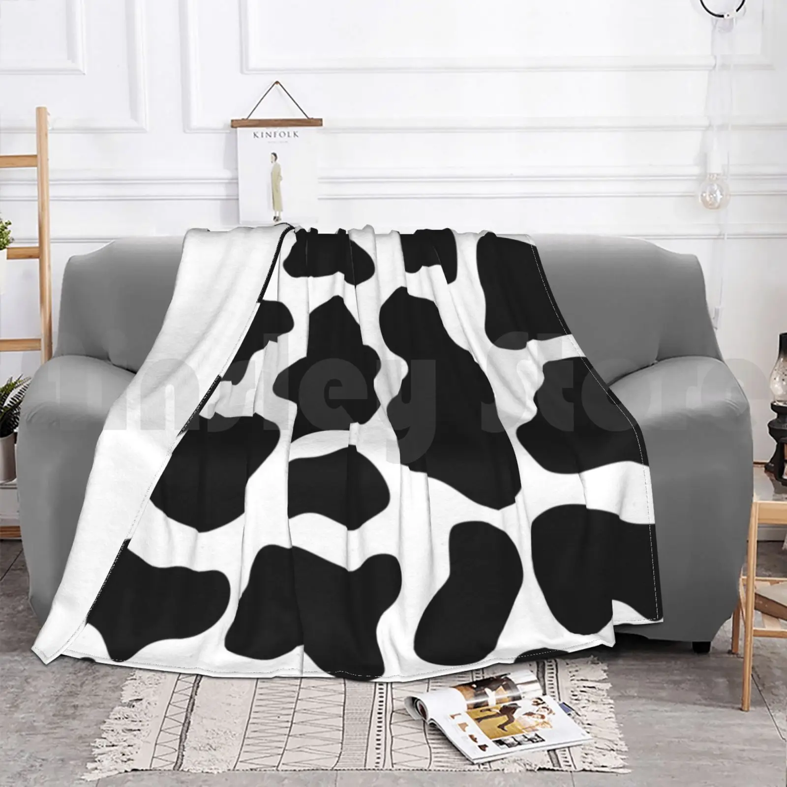Одеяло с рисунком коровы и животного модное одеяло на заказ Эмили Зого корова