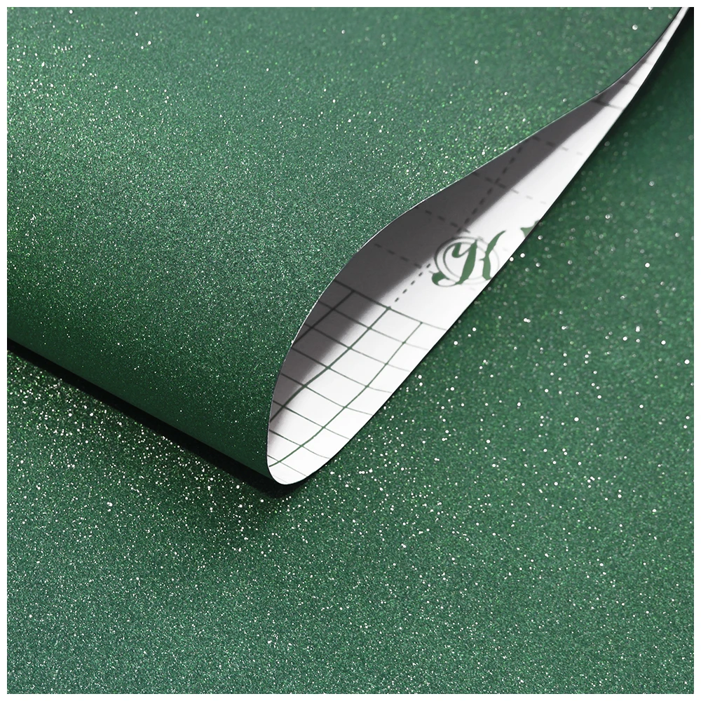 HaokHome зеленый блестящий глиттер обои виниловые блестящие самоклеющиеся дизайн