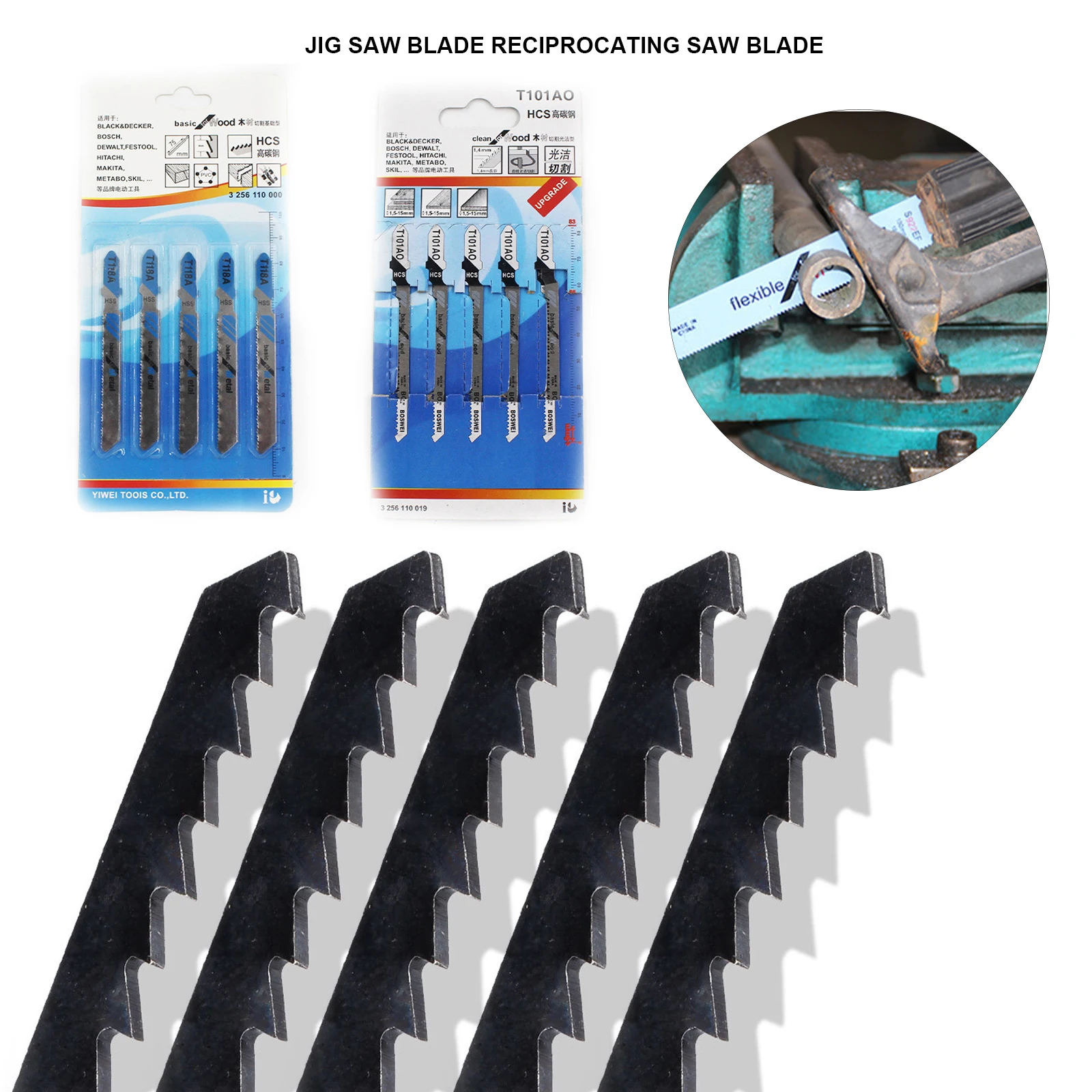 

Лезвия для лобзика T244D/T344D, 5 шт./компл., HCS 6T, для быстрой резки, прямой резки, длина зубцов 4 мм, лезвия для лобзика 100*1,2 мм