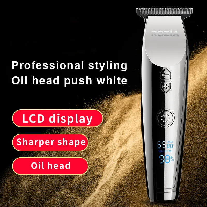 

oilhead hair trimmer hair clipper USB rechargeable hair clipper hair carving professinal haircut machine LCD display