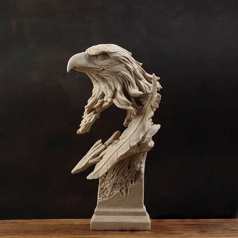 Скандинавская Ретро Бронзовая статуэтка с головой орла скульптура животными