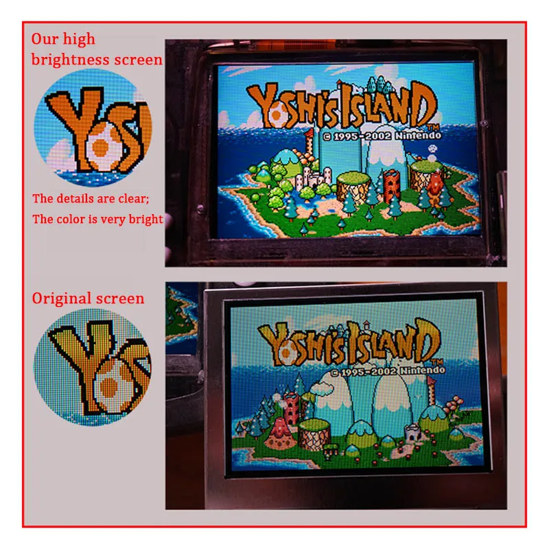 Комплекты для замены ЖК-экрана V2 подсветки GBA ips ЖК-экран с 10 уровнями яркости