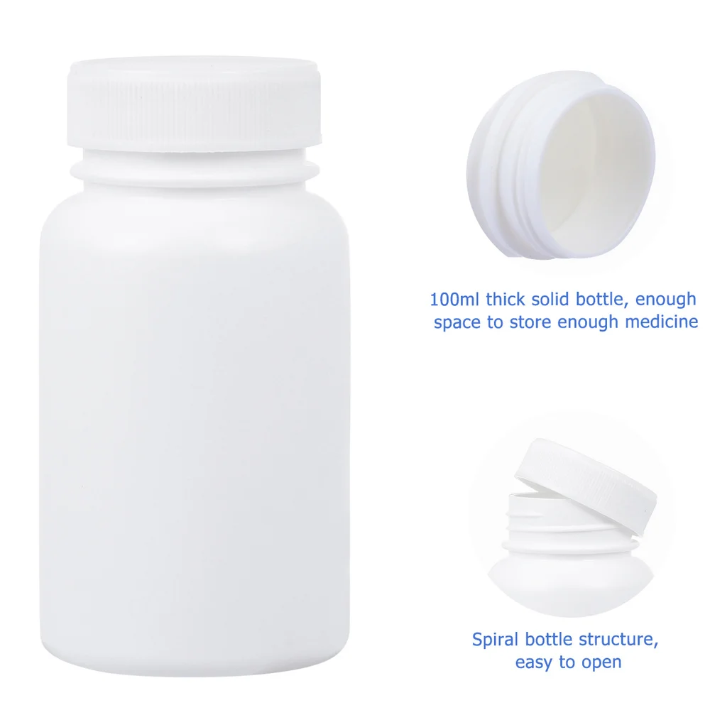 

20pcs 50ML Moistproof Pill Holder Waterproof Lightweight Portable Pill Case