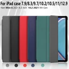 Умный чехол для iPad Pro 11 M1 Chip Mini 6 5 Pro 2021 Air 4 3 2 1, силиконовый чехол 9,7 7 8 9 Gen 10,2 10,5 дюймов, новинка 10,9