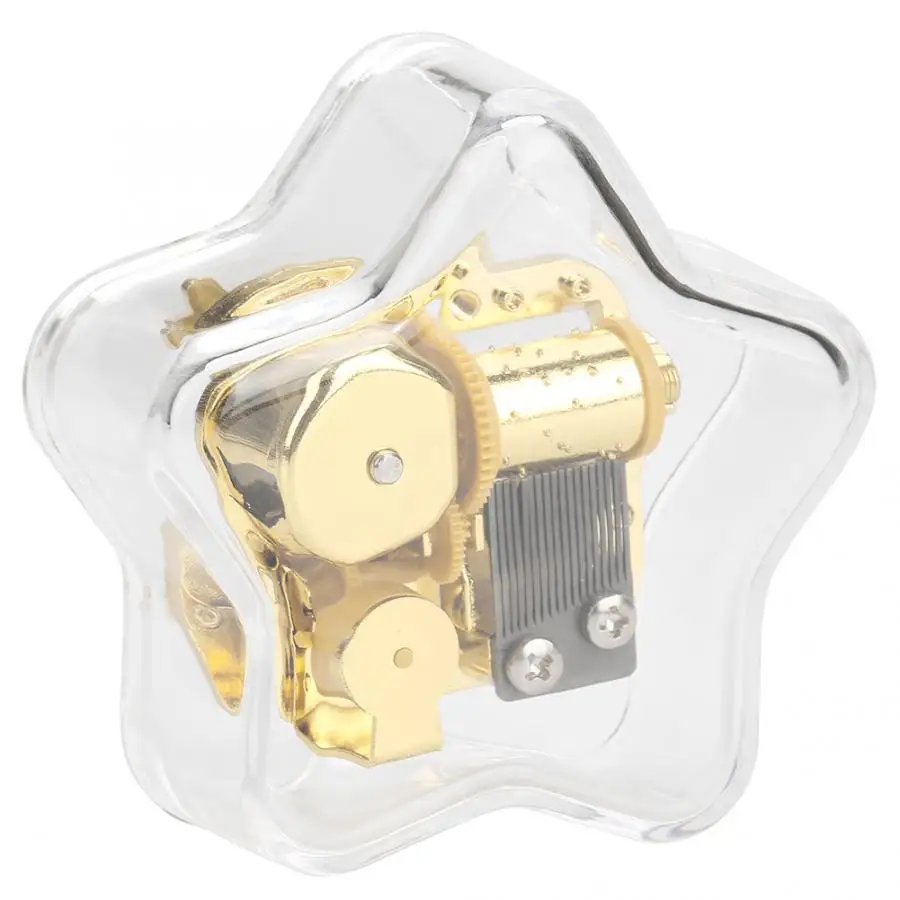 Горячая Распродажа новая акриловая пентаграмма прозрачная заводная Музыкальная