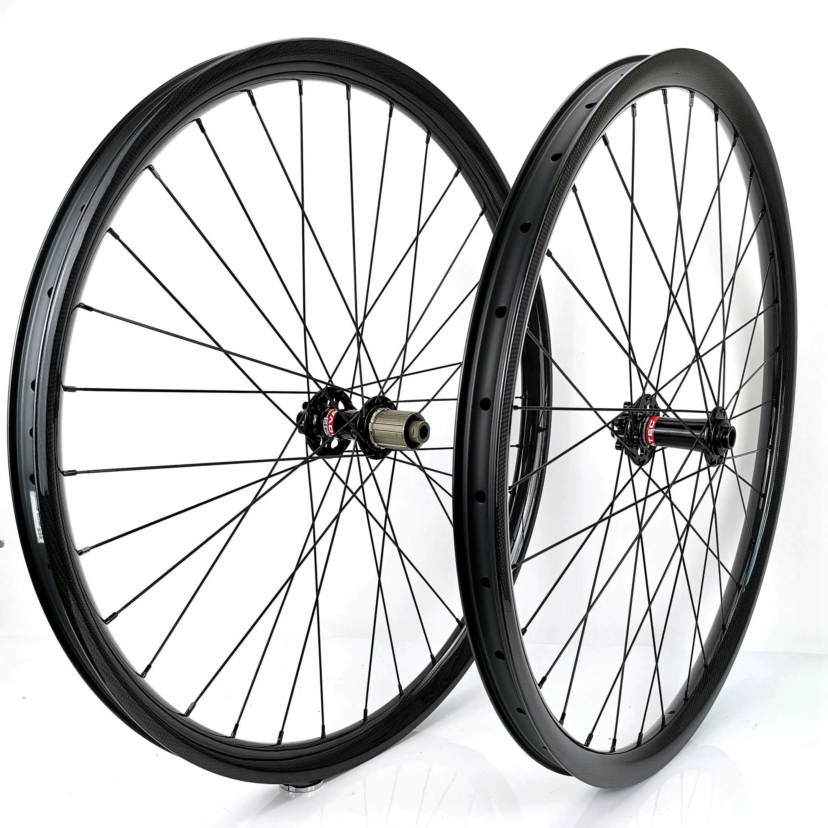 29er горные велосипеды Углеродные колеса 35 мм ширина 28 Глубина бескамерные MTB AM/DH
