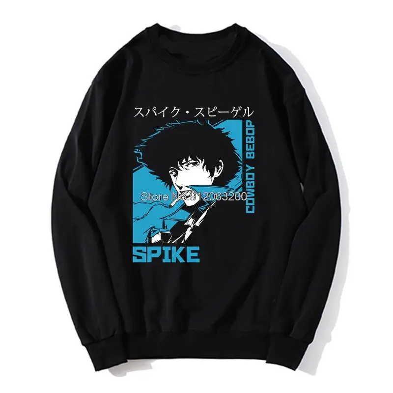 

Japanese Anime 90s Classic Cowboy Bebop Hoodie Spike Spiegel Men O-neck Hoodies Fleece Sweater Sweatshirt Harajuku Streetwear