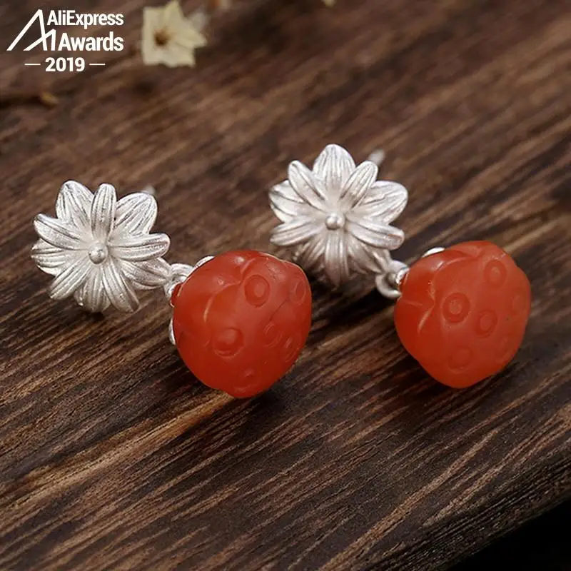 S925 Изящные Ювелирные изделия Φ Серебряная ручная работа винтажная натуральная