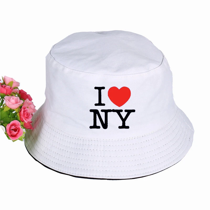 Панама I love ny для мужчин и женщин модная летняя шапка в стиле поп Харадзюку