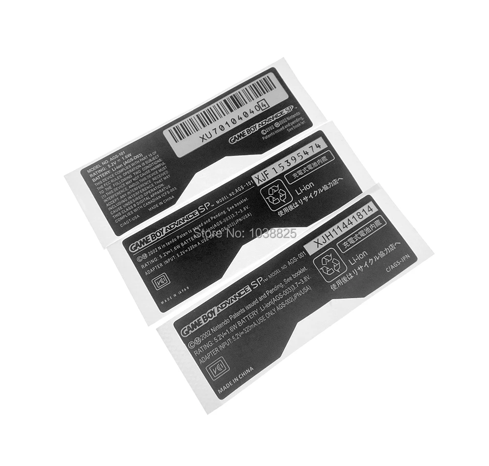 5 шт./лот запасная часть этикетки наклейки для консоли Gameboy GBA SP этикетка |