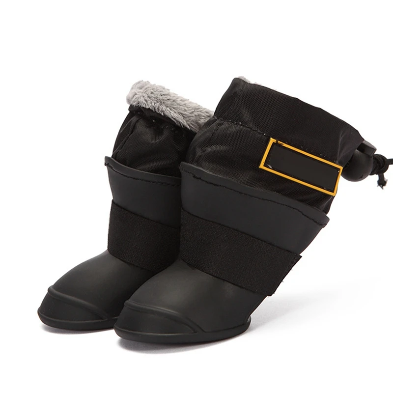 Силиконовая Уличная обувь для собак флисовая внутренняя Нескользящая