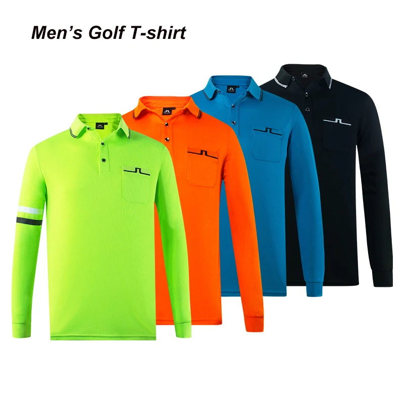 

Golf Clothing Men's Lapel Long Sleeve Polo Shirt Male Breathable Quick-drying Business Casual T-shirt Size M-3XL