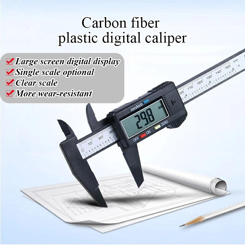 

Электронные Штангенциркули 0-150 мм, пластиковые Штангенциркули с нониусом, цифровые Штангенциркули с ЖК-дисплеем, ручные инструменты