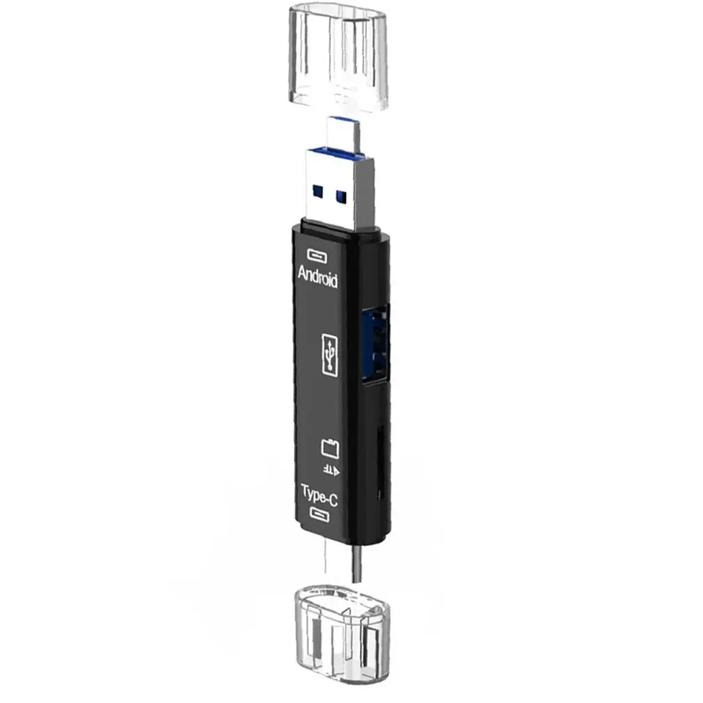 5 в 1 type-C кард-ридер Micro usb OTG флэш-накопитель адаптер разъем Высокоскоростной TF |