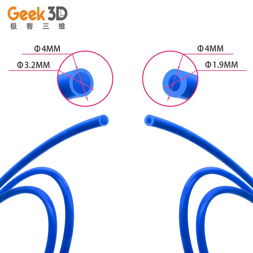 1 метр ПТФЭ трубка Teflonto TL-Фидер hotend RepRap Rostock Bowden Extruder 75 мм/3 0 мм нить id1.9мм od4мм Capricornus