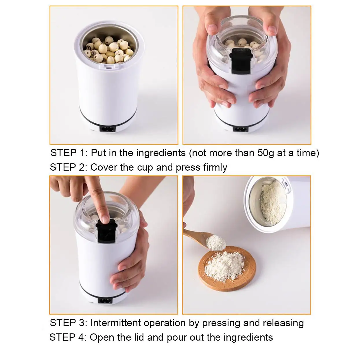 

Kitchen Electric Coffee Grinder 400W Mini Salt Pepper Grinder Powerful Spice Nuts Coffee Bean Grind Machine