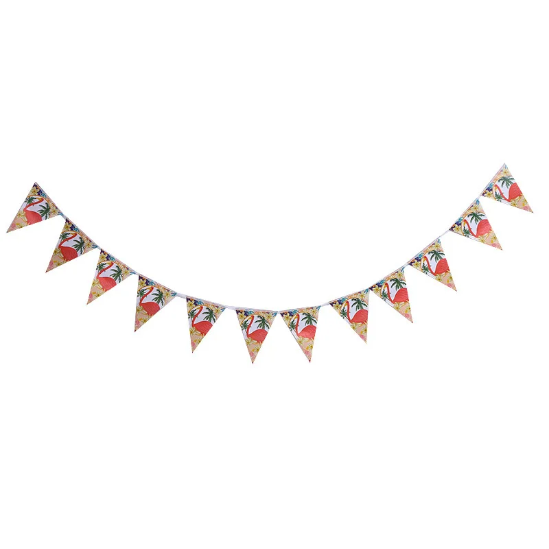 12 флагов/упаковка бумажные флажки с фламинго | Дом и сад