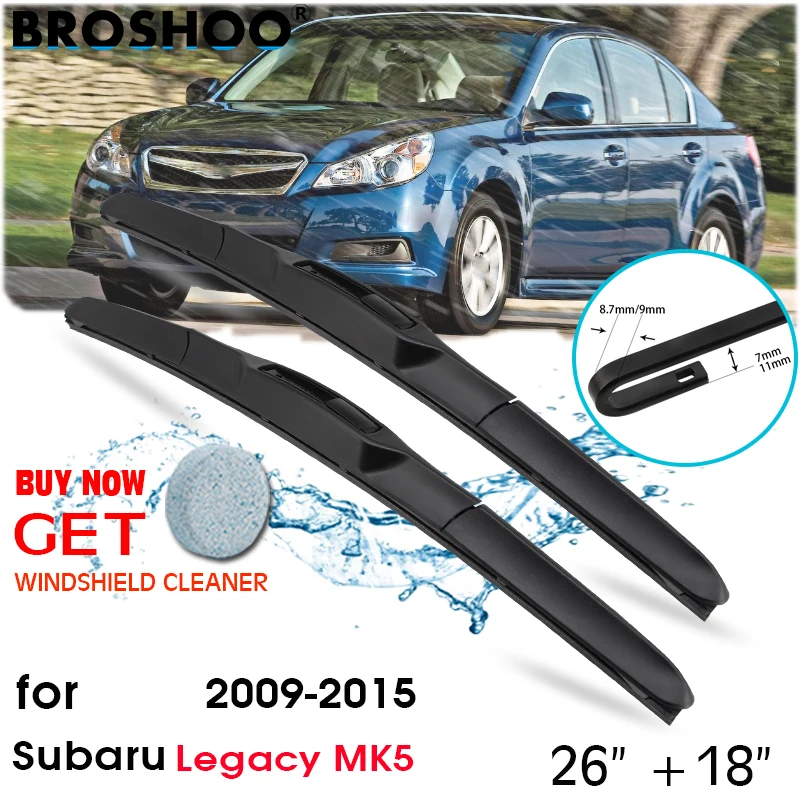 

Car Wiper Blade Front Window Windscreen Windshield Wipers Blades J hook Auto Accessories For Subaru Legacy MK5 26"+18" 2009-2015