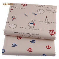 navy series 100 organic cotton printed twill fabricdiy quiltingsewing cloth material for babychildren bed clothes50x160cm