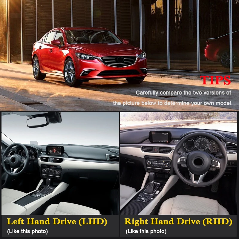 Коврик для защиты приборной панели от света коврик розовый Mazda 6 Atenza GJ GL 2016-2019 LHD &amp