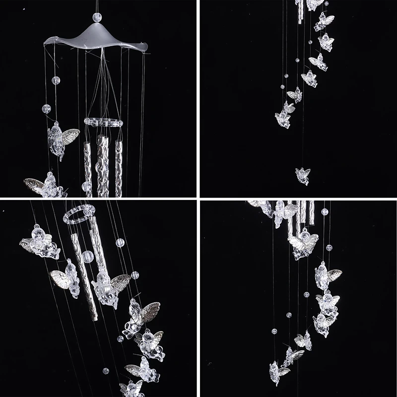 

Wind Chimes Yard Gift Good Luck Guardian Angel Metal Bell Hanging Nice Sound
