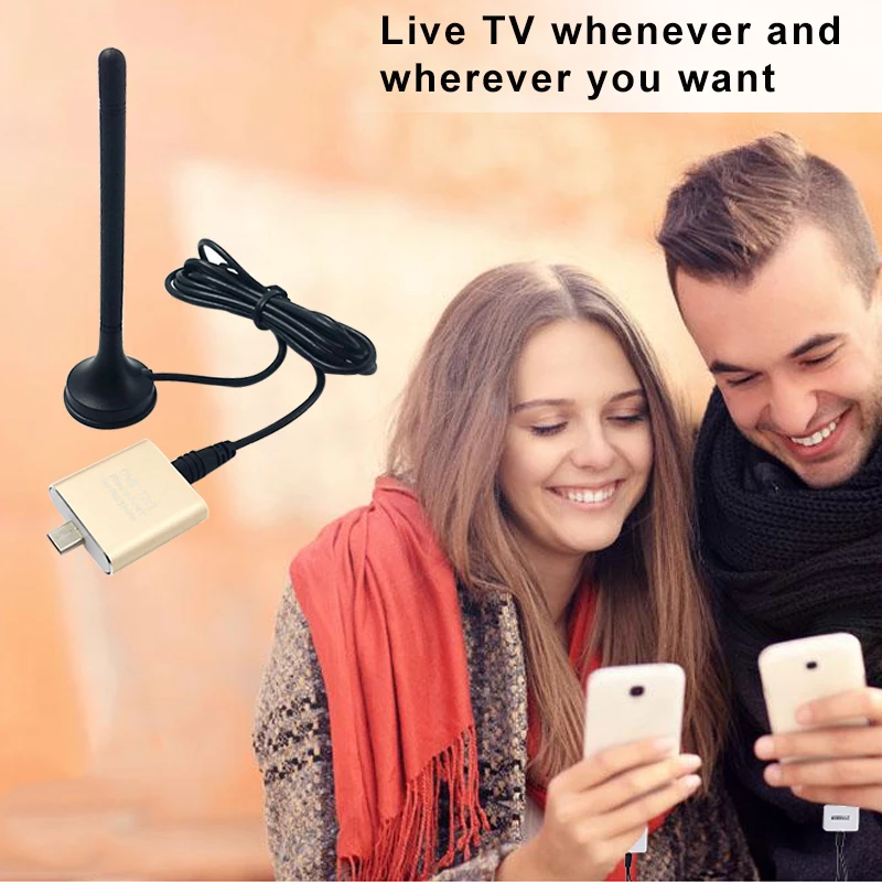 DVB-T2 HD цифровой ТВ-тюнер спутниковый приемник планшет Pad TV HDTV ключ с микро USB для Android мобильного телефона и ipad видео